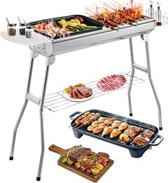Descubre qué es una barbacoa portátil plegable de carbón para camping