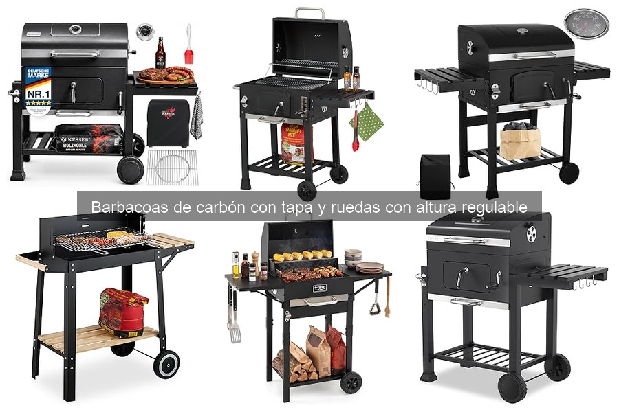 Características esenciales de barbacoas de carbón con tapa y ruedas
