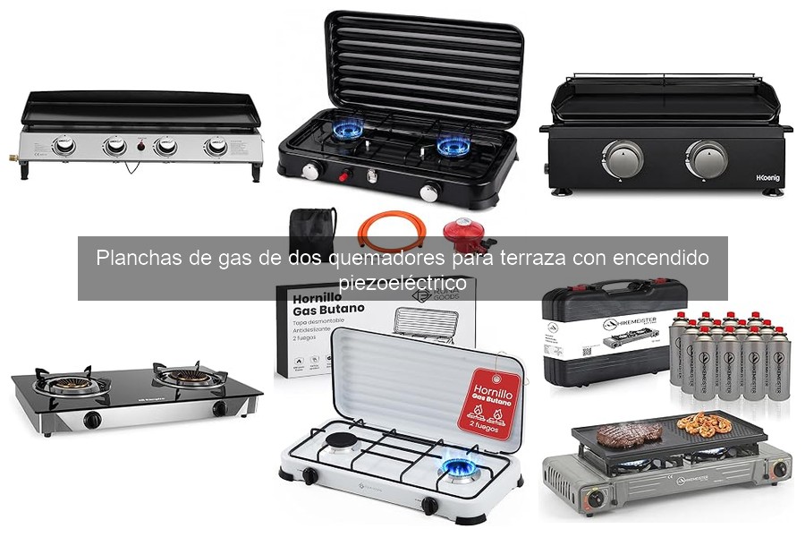 Guía de instalación y uso de planchas de gas de dos quemadores