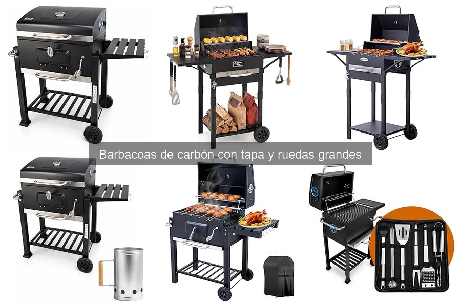 Mejores barbacoas de carbón con tapa y ruedas grandes 2026