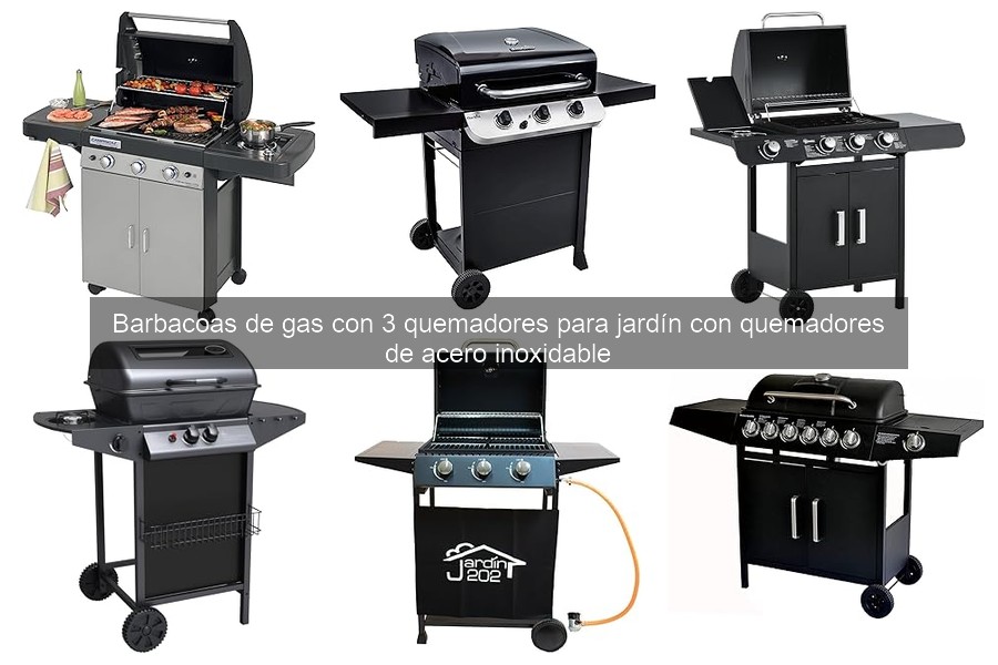 Mejores barbacoas de gas con 3 quemadores para jardín