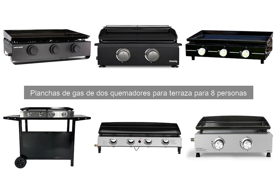Mejores planchas de gas de dos quemadores para terrazas 2026