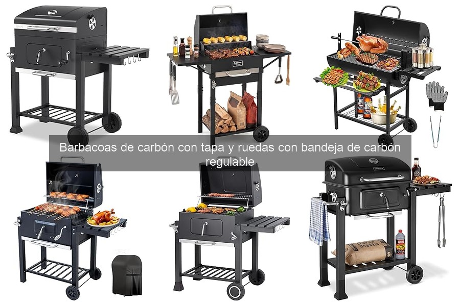 ¿Qué es una barbacoa de carbón con tapa y ruedas?