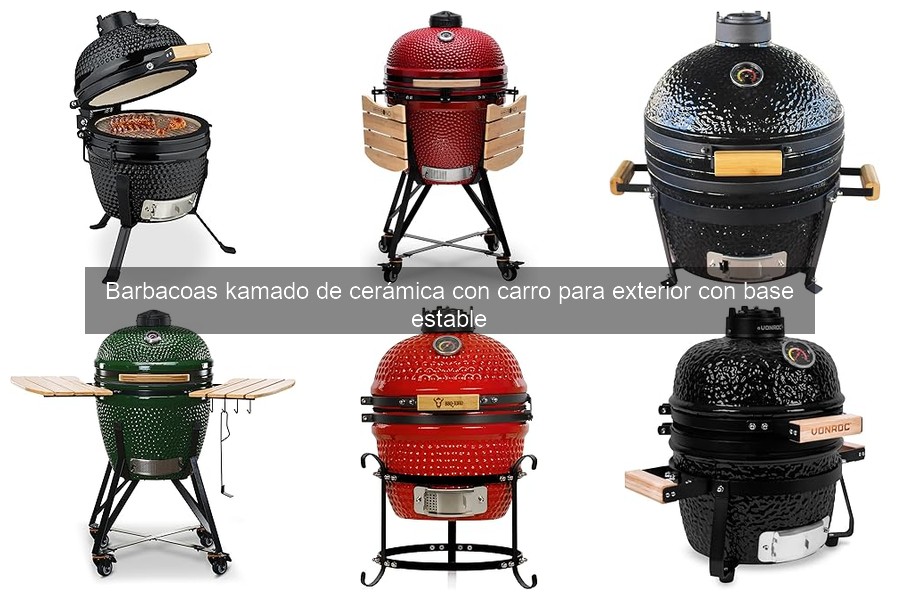 ¿Qué es una barbacoa kamado de cerámica con carro?
