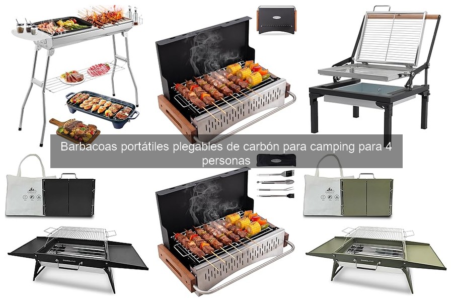 ¿Qué es una barbacoa portátil plegable de carbón para camping?